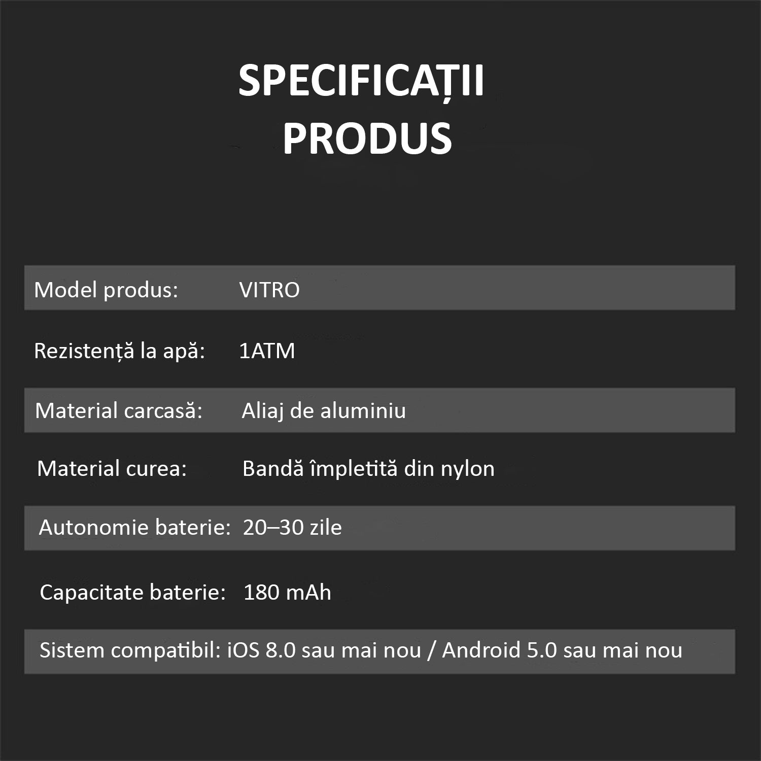 Bratara Fitness, Monitorizare Sanatate 24/7, Ritm Cardiac, Oxigen Sange, ECG, Temperatura, Somn, Moduri Sportive Multiple, Notificari Apeluri, Baterie 20-30 Zile, Rezistenta Apa 1ATM