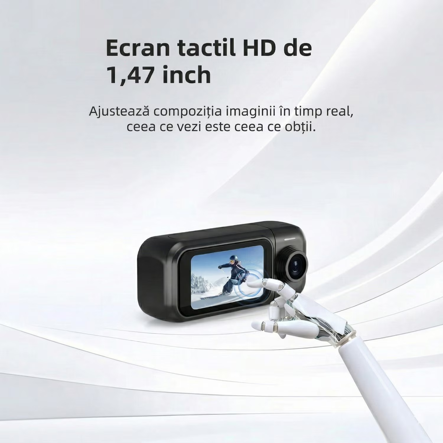 Camera Video Corporala 4K Ultra HD, Rotatie 180°, Autonomie 8h, Waterproof 30m, Ecran HD 1.47”, 256GB, Unghi Larg 120°
