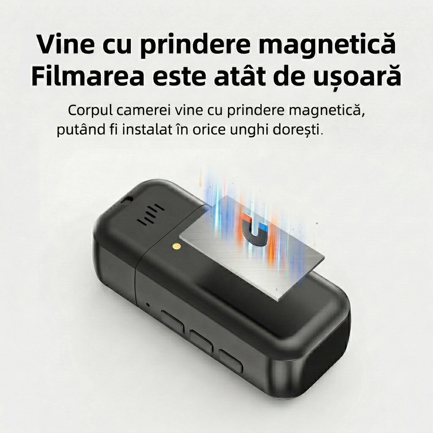 Camera Video Corporala 4K Ultra HD, Rotatie 180°, Autonomie 8h, Waterproof 30m, Ecran HD 1.47”, 256GB, Unghi Larg 120°