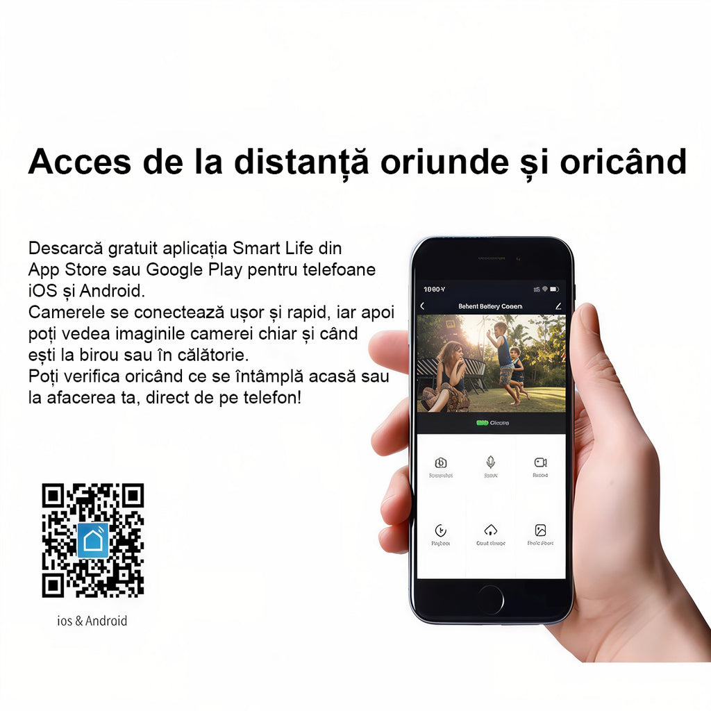 Vizor Electronic Inteligent Wi-Fi, 1080P HD, 3MP, Ecran LCD 4.3 Inch, Senzor Miscare, Unghi de 166°, Gri