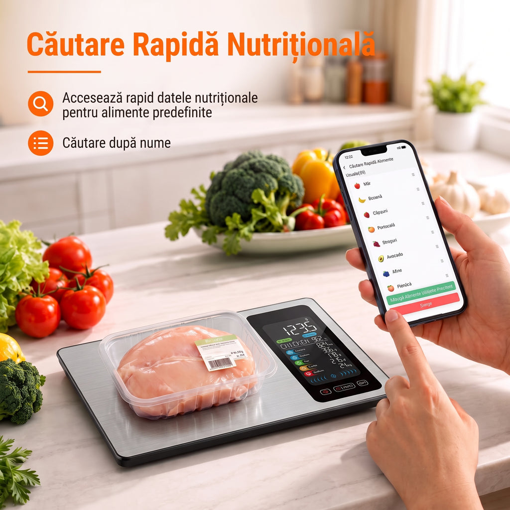 Cântar smart BriskHome pentru meal prep