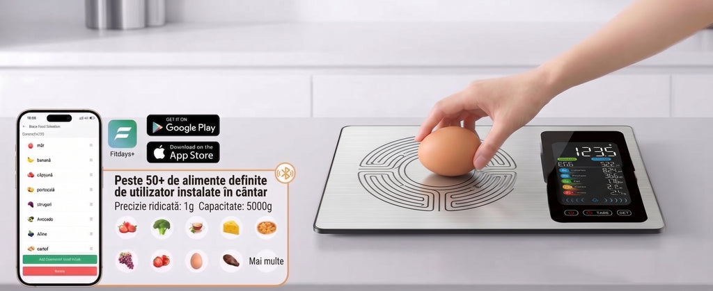 Cântar de bucătărie smart BriskHome - prezentare